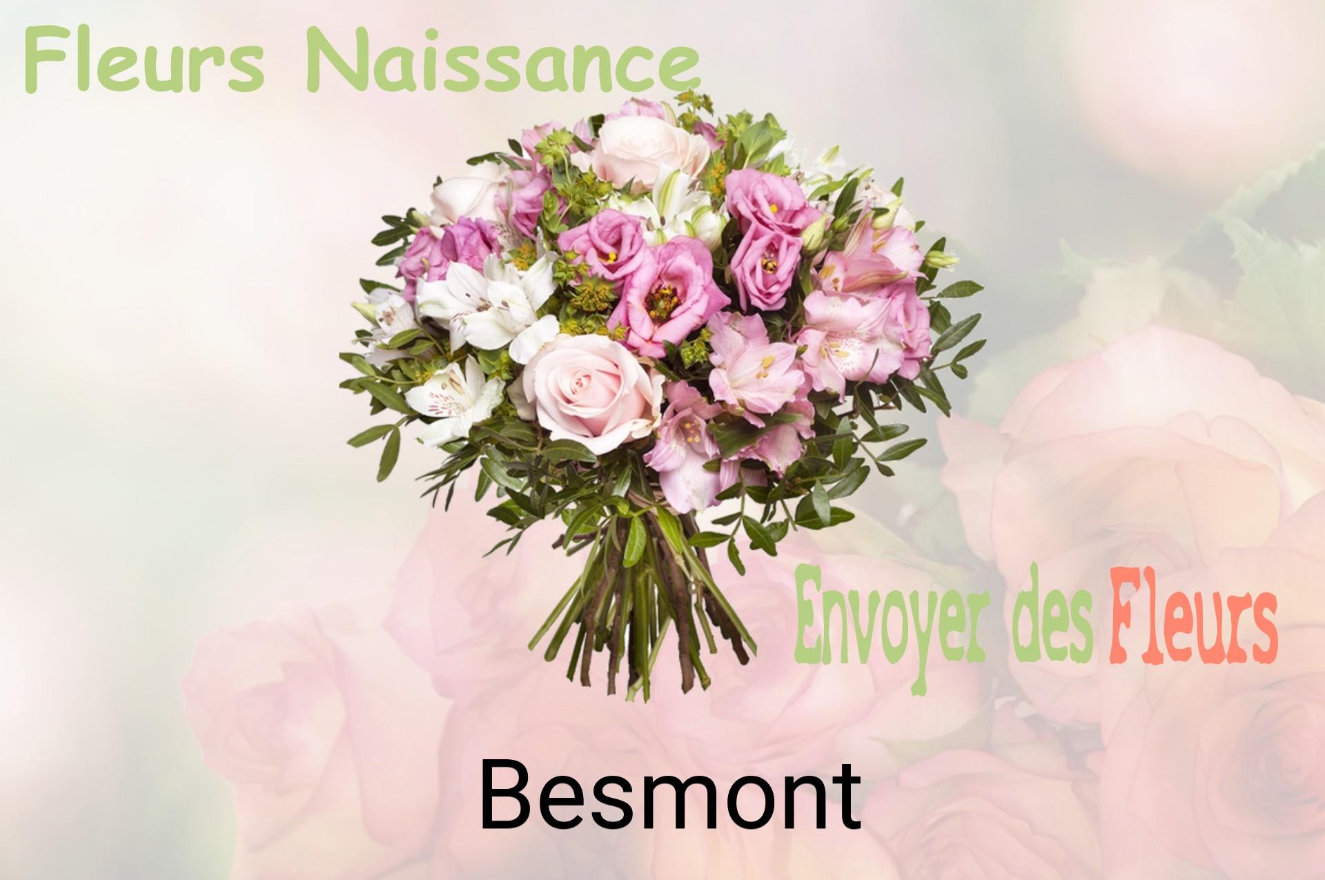 Bouquet de fleurs de naissance livré à Besmont