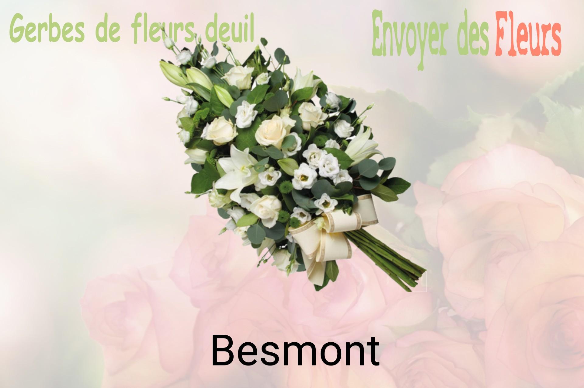 Gerbe de fleurs de deuil livrée à Besmont